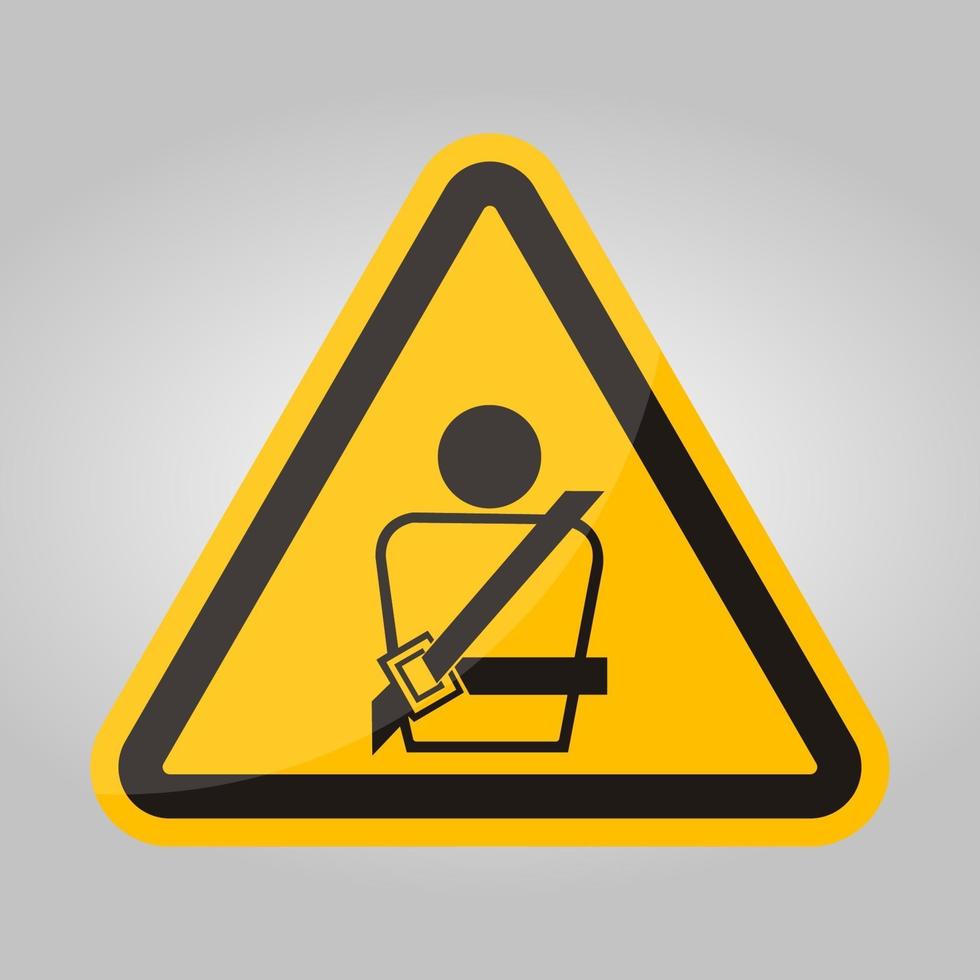 PPE Icon.Wearing a seat belt Symbol Sign Isolate On White Background,Vector Illustration EPS.10 vector