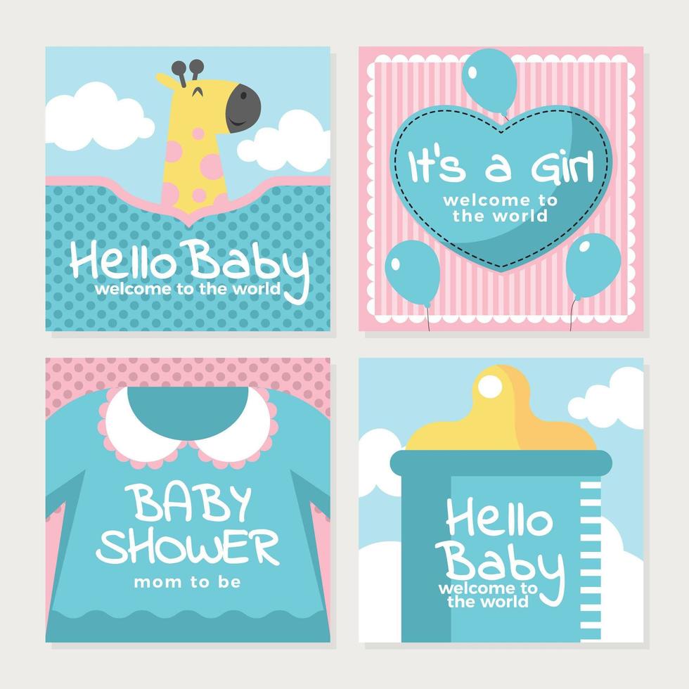 Celebrate A Newborn Baby Girl Arrival vector