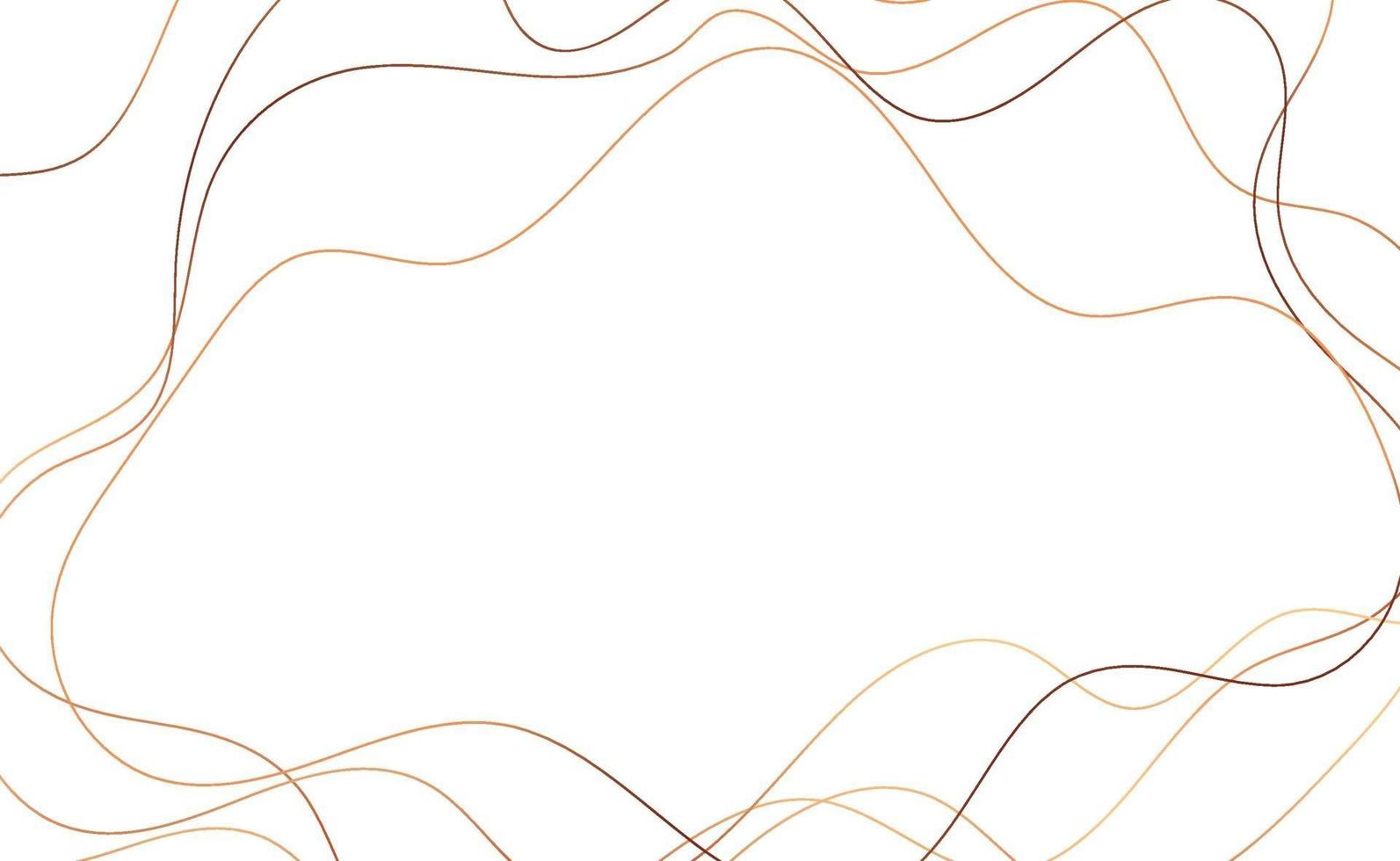 Abstract white background with golden wavy lines - Vector