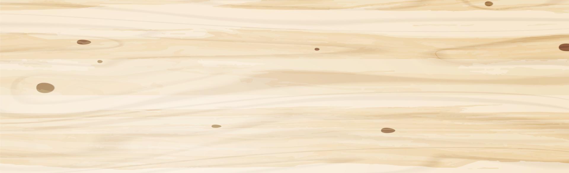 Panoramic texture of light wood with knots - Vector