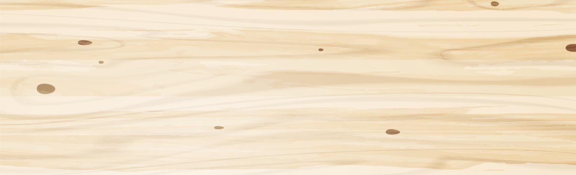 Panoramic texture of light wood with knots - Vector