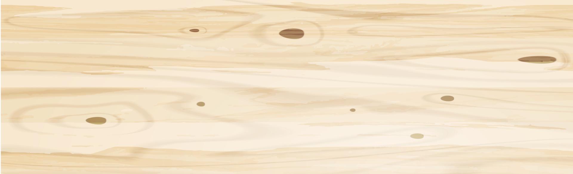 Panoramic texture of light wood with knots - Vector