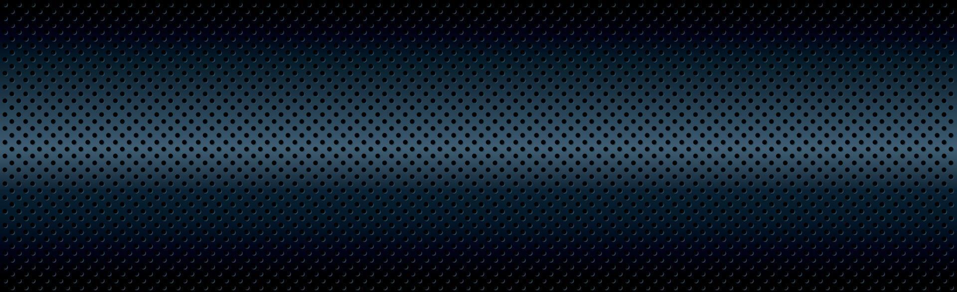 Blue perforated blue background with black holes and glow vector