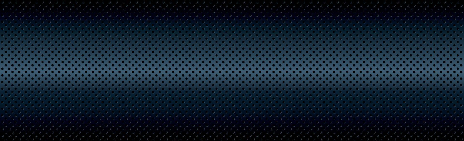 Blue perforated blue background with black holes and glow vector