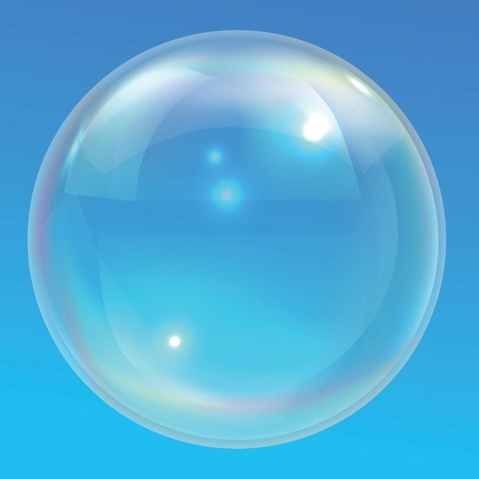 Air bubbles of different sizes on a light background vector