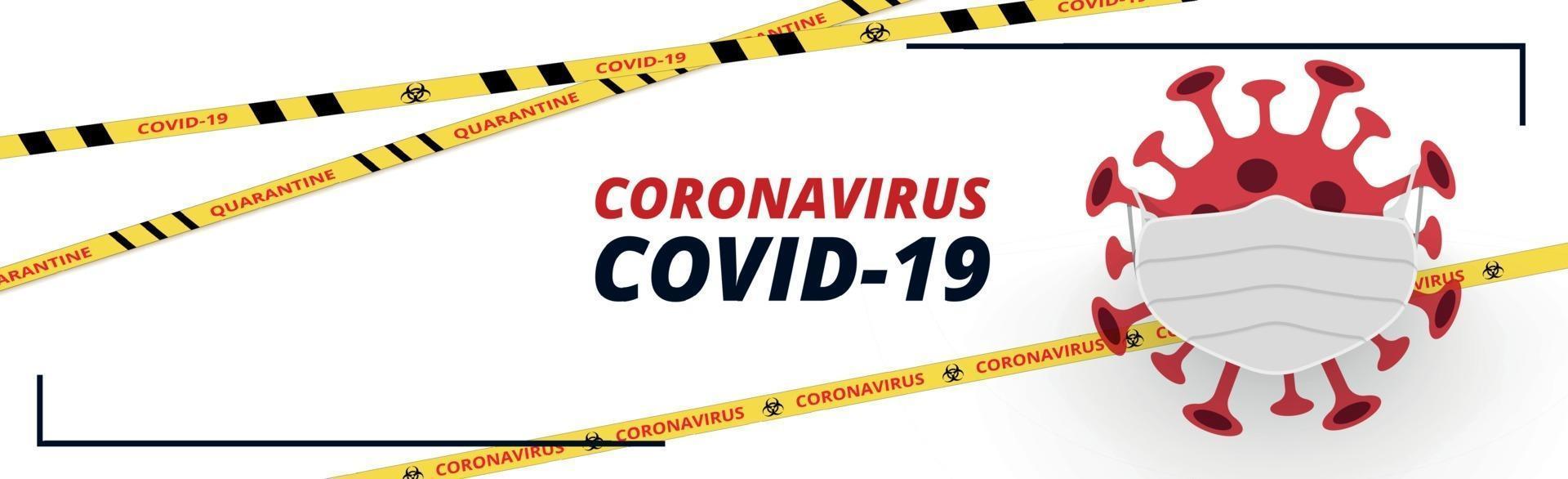 Dangerous new virus COVID-19, the image of bacteria - Vector