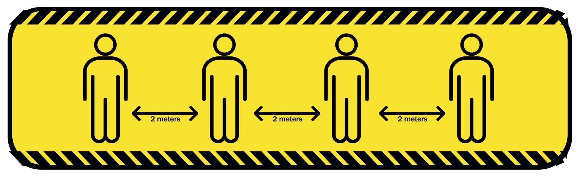 New world trend social distance, pandemic consequences - Vector