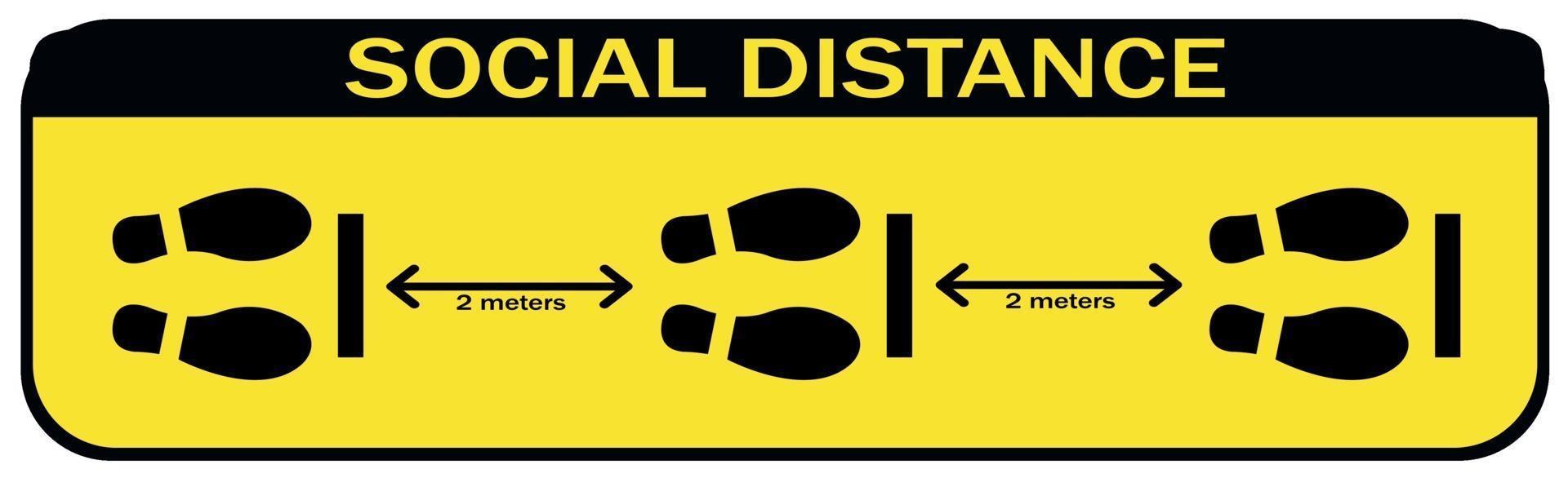 New world trend social distance, pandemic consequences - Vector