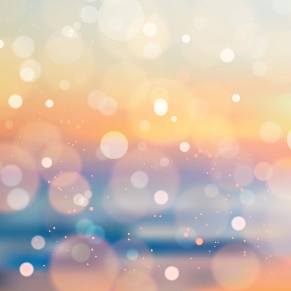Summer panorama bokeh vacation at sea vector