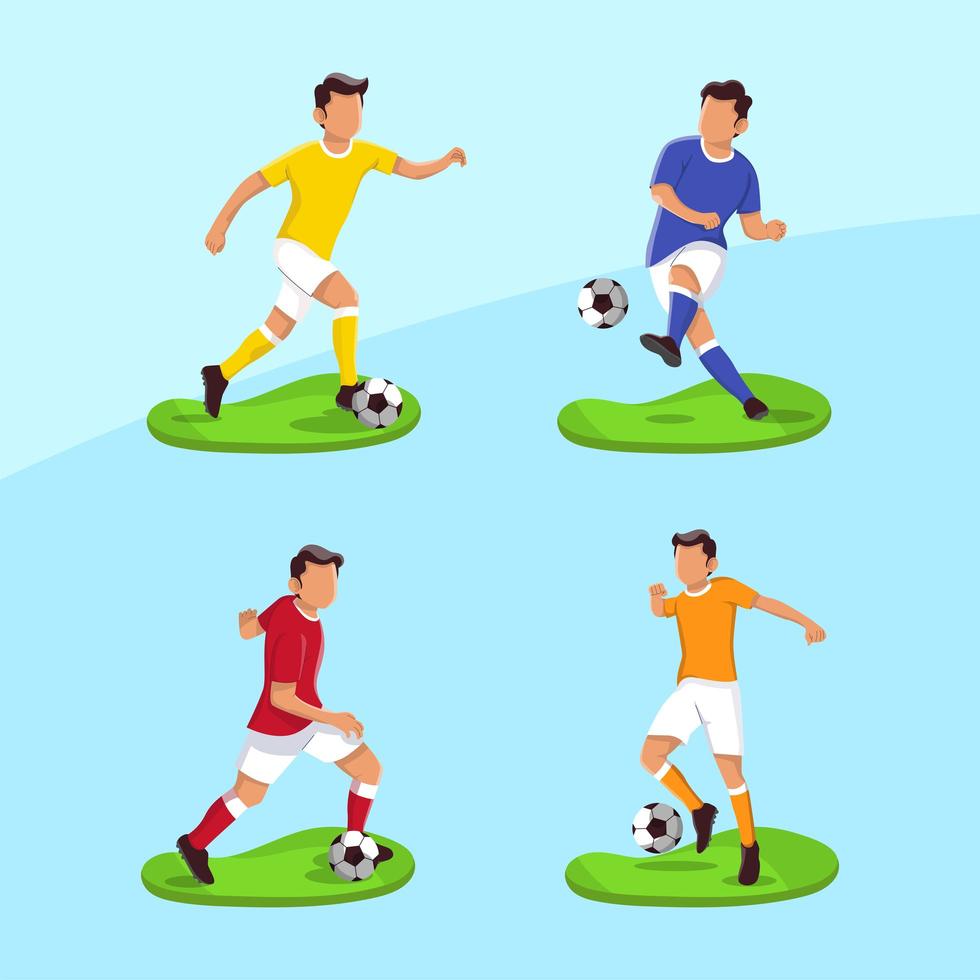 Football Player Character Collection vector
