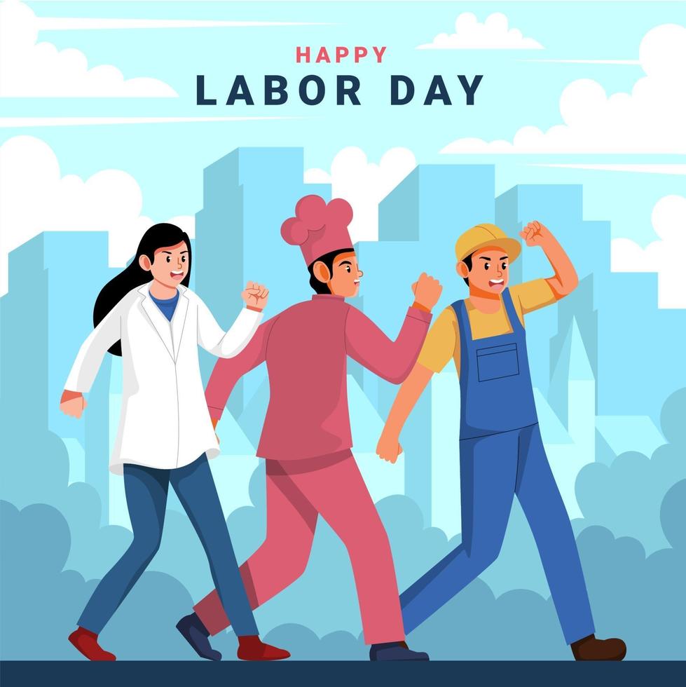 Happy Labor Day Design Concept vector