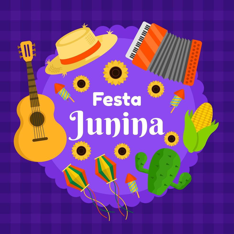 feliz festa junina antecedentes vector