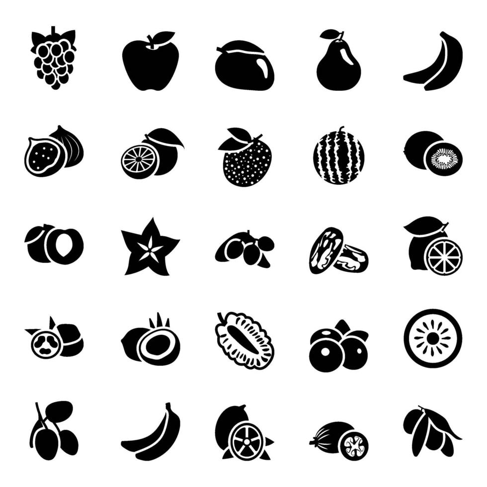 Tropical or Summer Fruits vector
