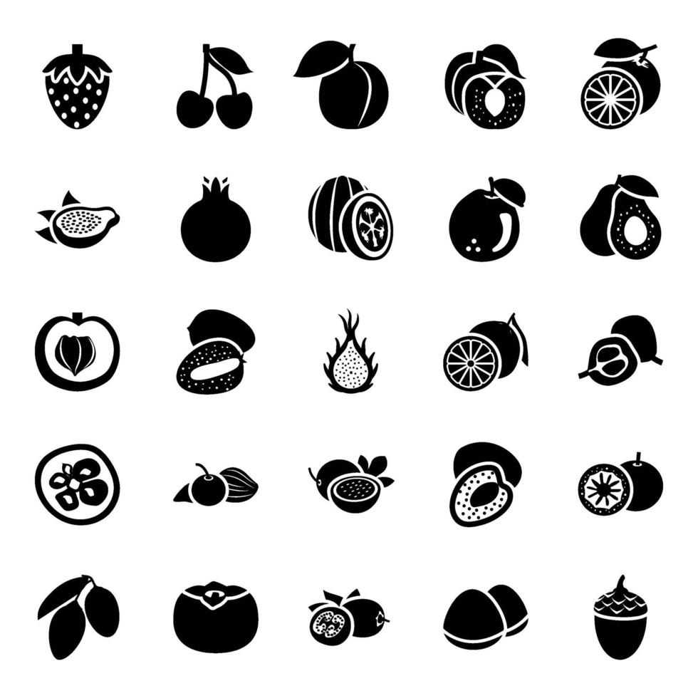 Different Seasons Fruits vector