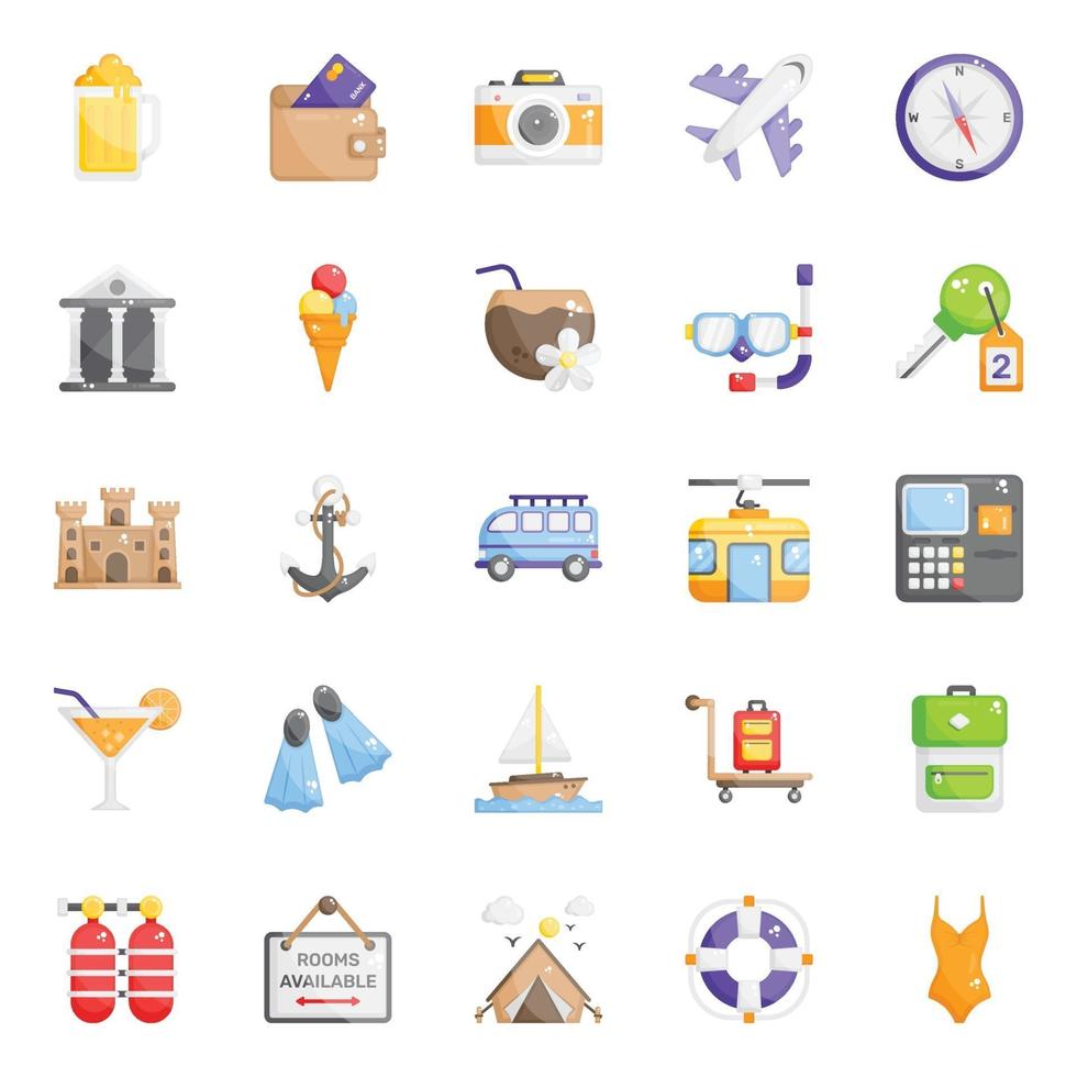 Picnic and Vacations Elements vector