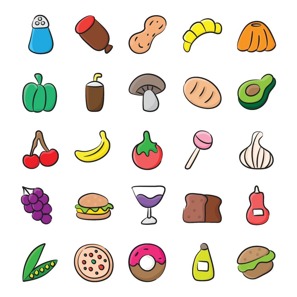 Vegetables, Fruits and Food vector