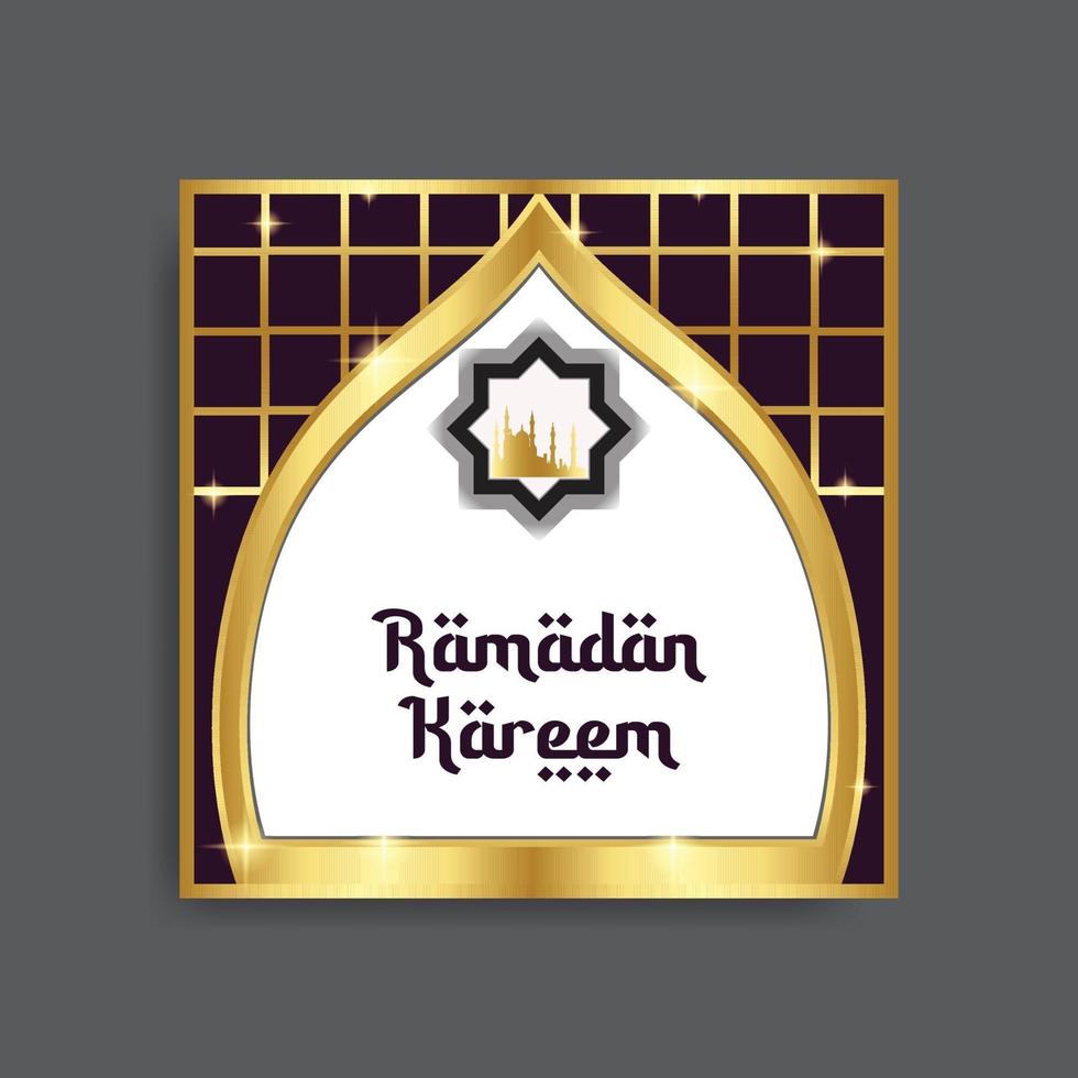 luxury card greeting ramadan vector template