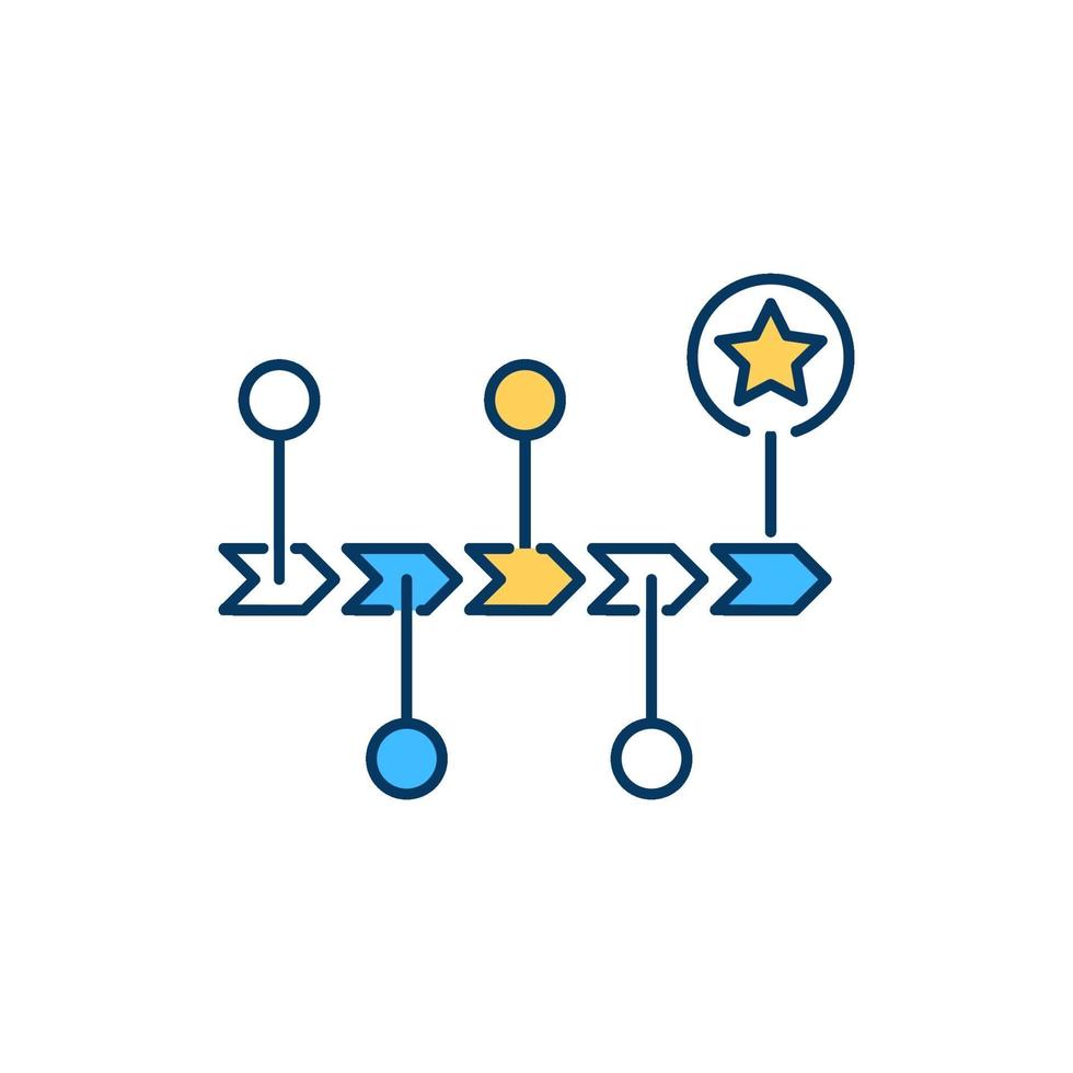 Strategic plan RGB color icon vector