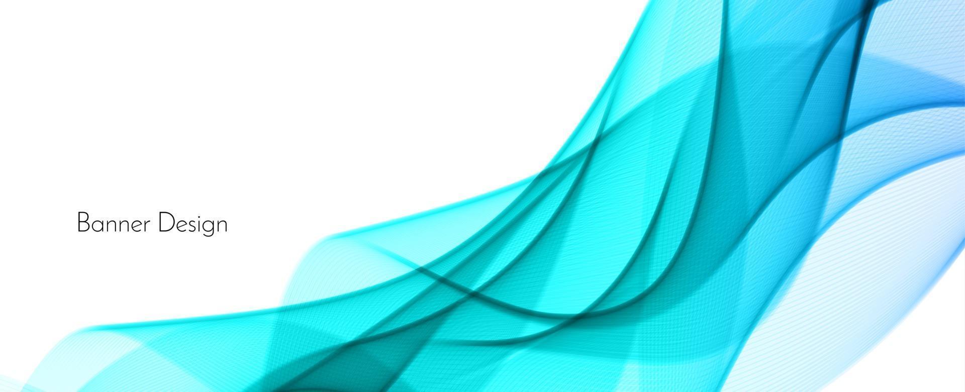 Fondo de banner de diseño de onda moderna azul abstracto vector