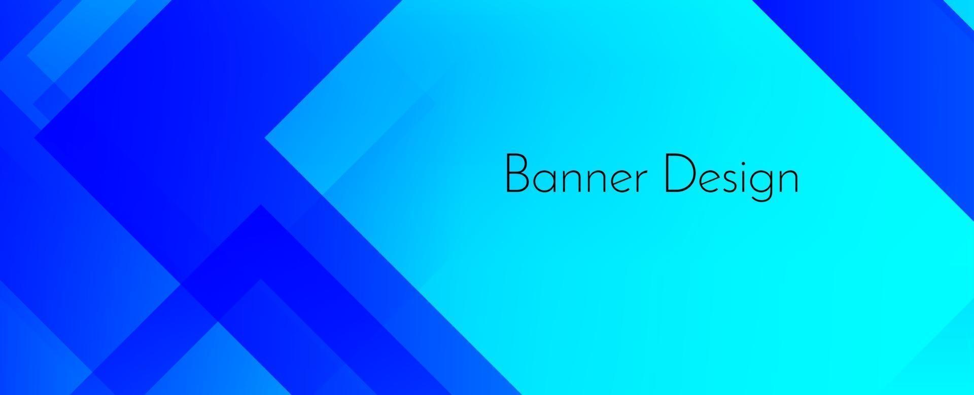 Fondo de diseño de banner moderno decorativo azul geométrico abstracto vector