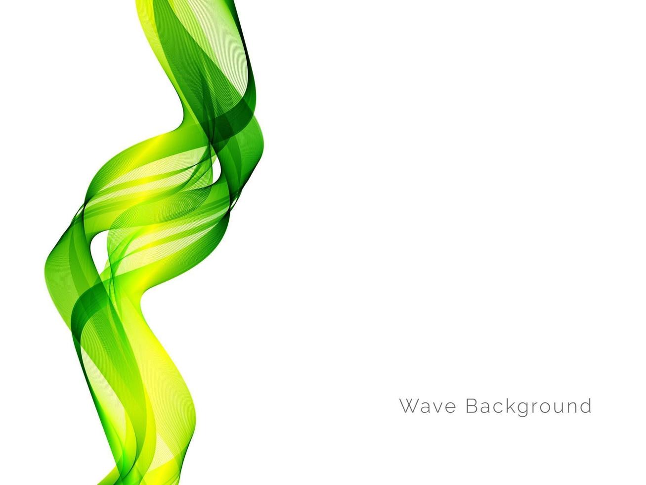 Stylish smooth beautiful green flowing wave pattern background vector