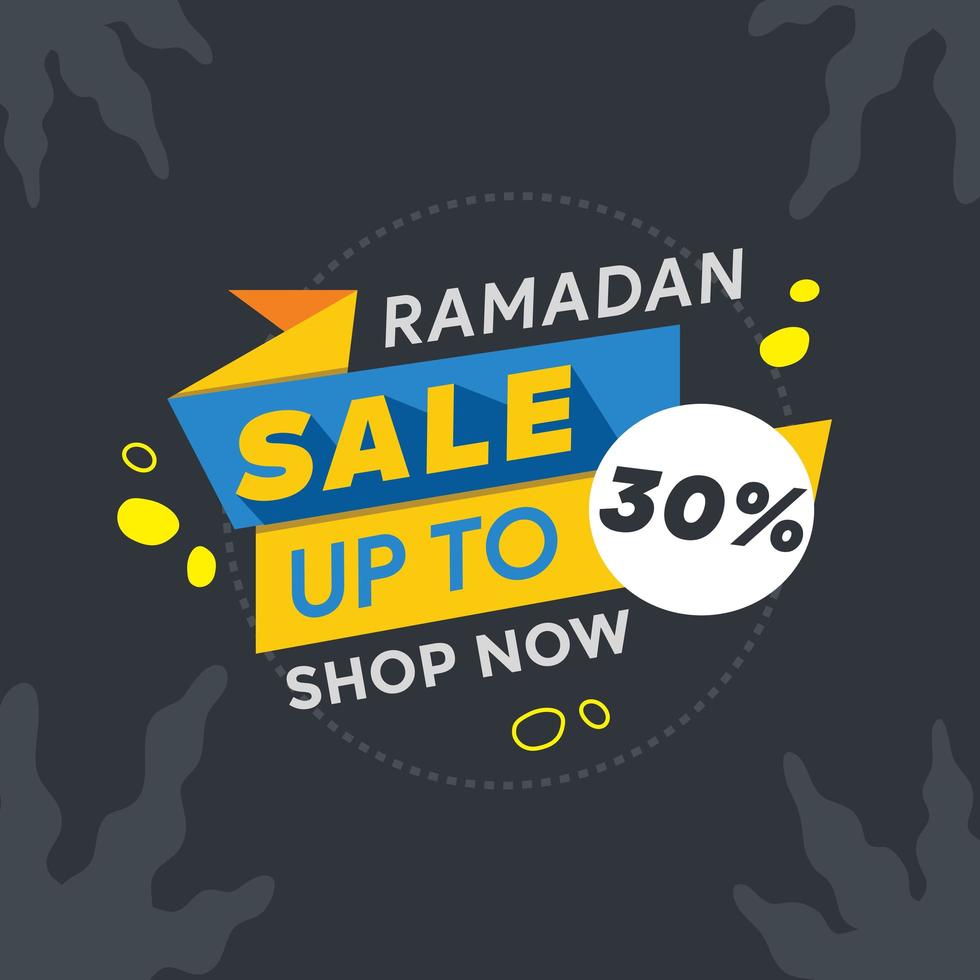 Ramadan Kareem Sale Design Vector. Suitable for Greeting Card, Poster, discount for your brand vector