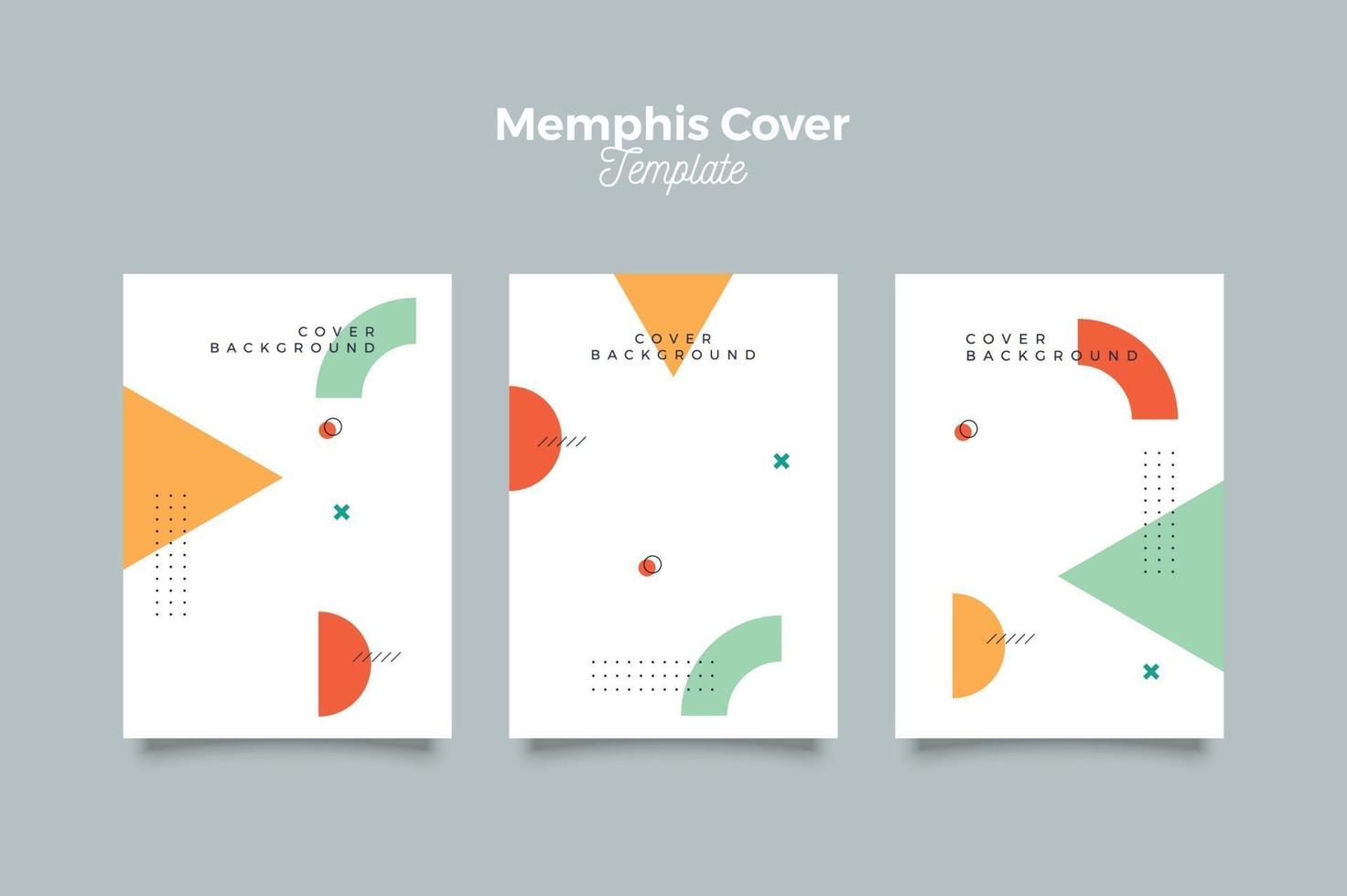 Set of geometric cover design templates vector