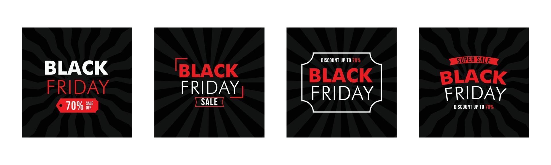 Black friday sale banner set vector