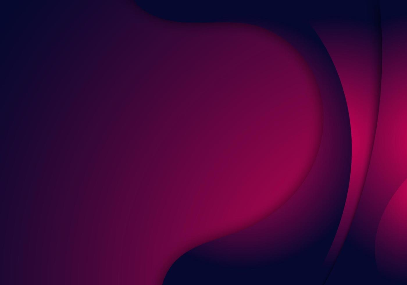 Abstract curved shape layered pink and blue vibrant gradient color background vector