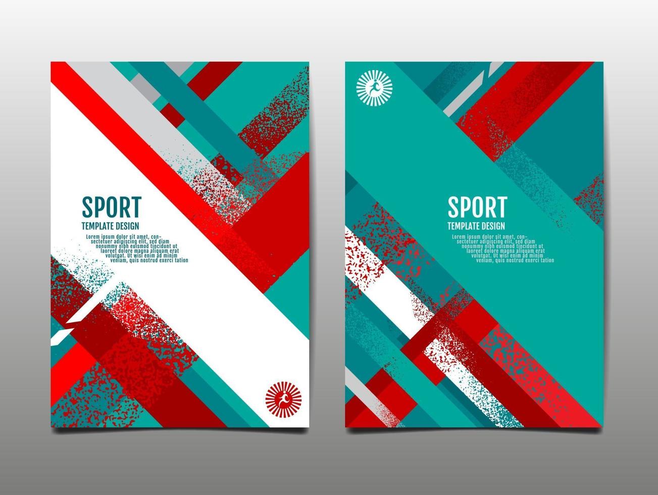 Dynamic Grunge Sport Cover Set, Abstract Background, Brush Speed Banner, Vector Illustration.