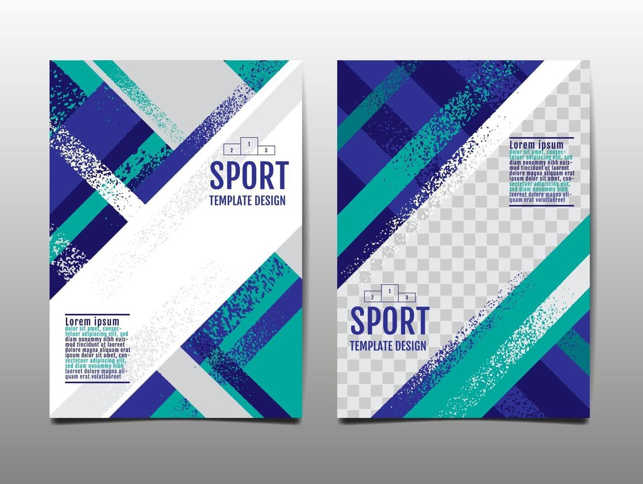 Dynamic Grunge Sport Background Set, Abstract, Brush Speed Banner, Vector Illustration.