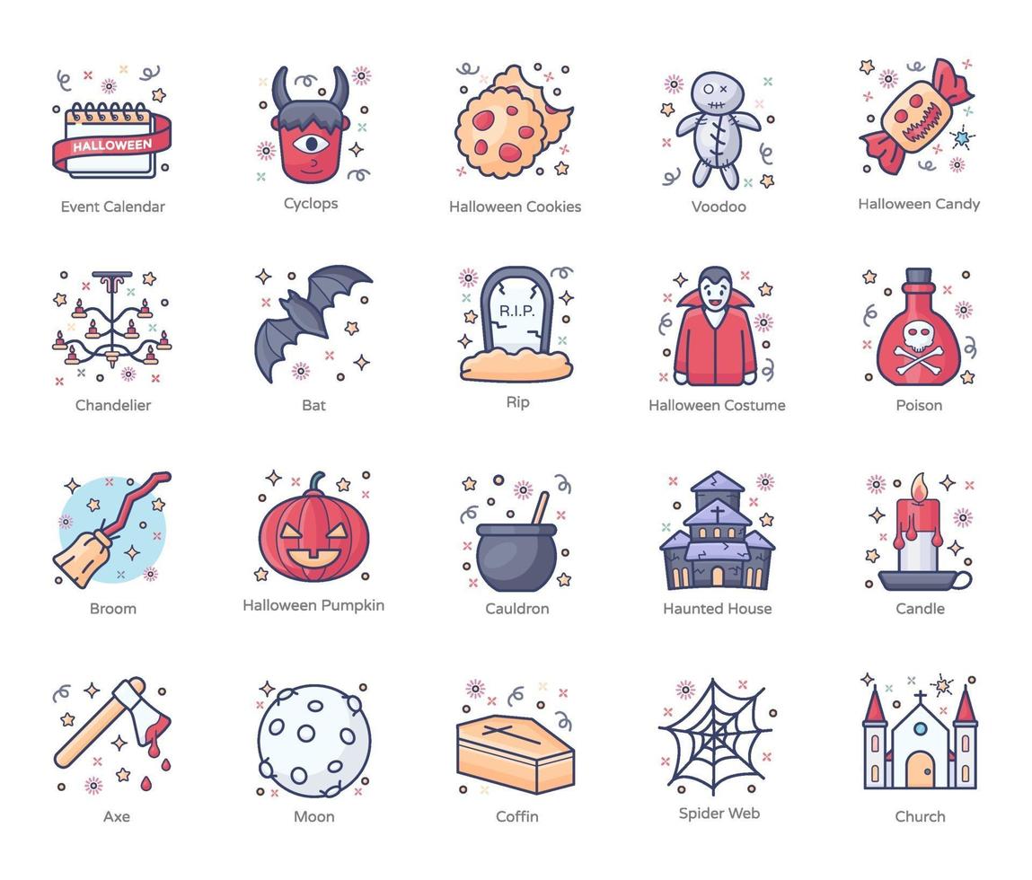 Spooky Halloween Accessories vector