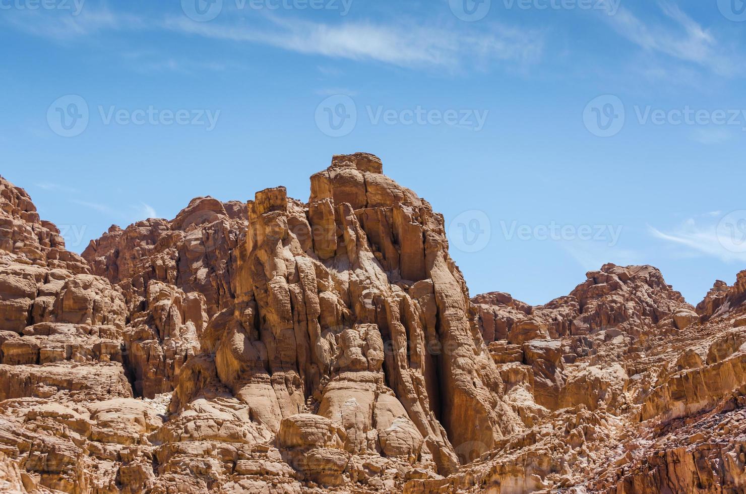 Rocky brown mountains photo