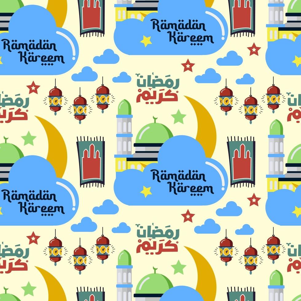 Islamic seamless pattern for ramadan vector