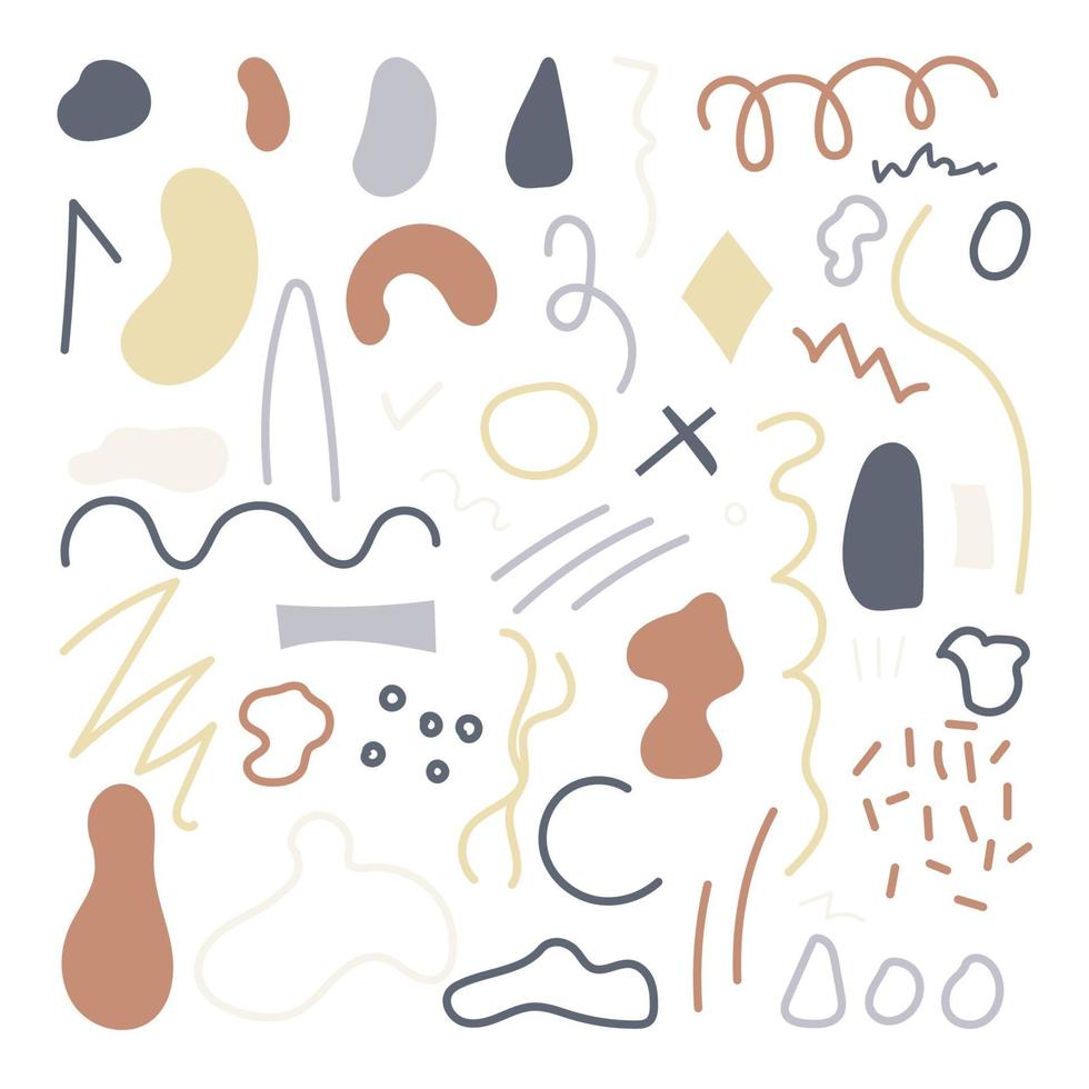 Simple abstract shapes forms vector illustration