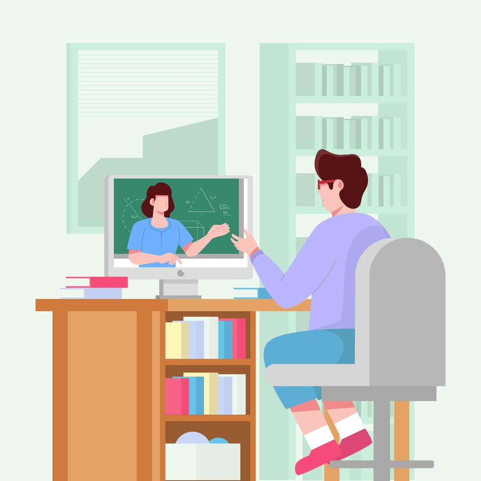 Online School Concept Design vector