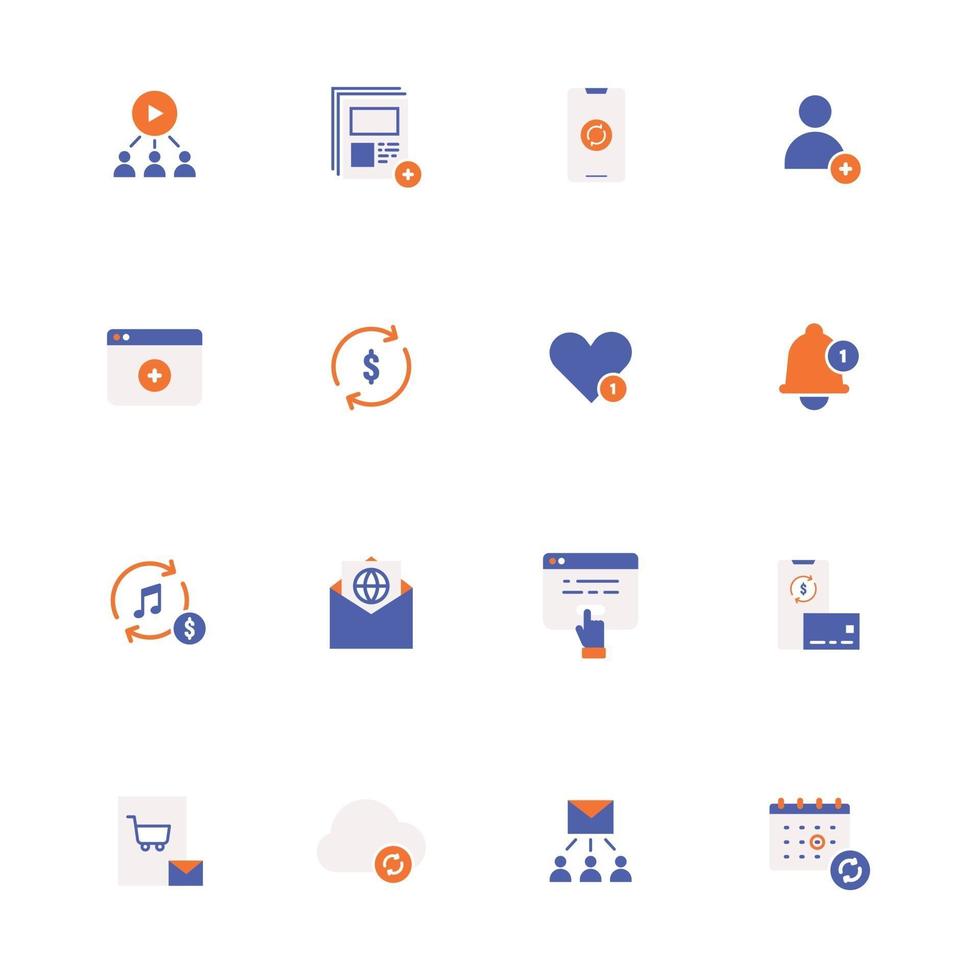 Internet social media icons. vector