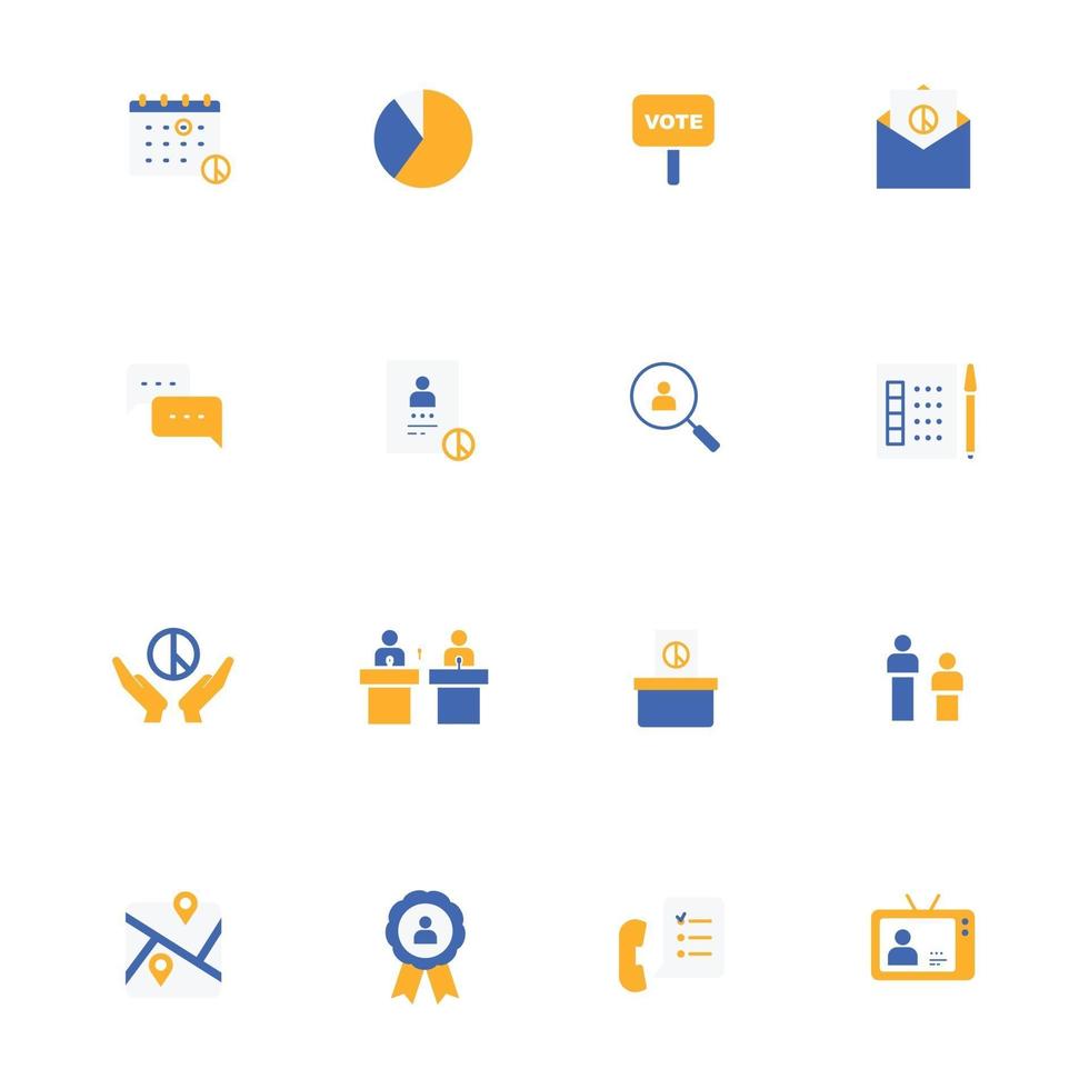 Election icon set. vector