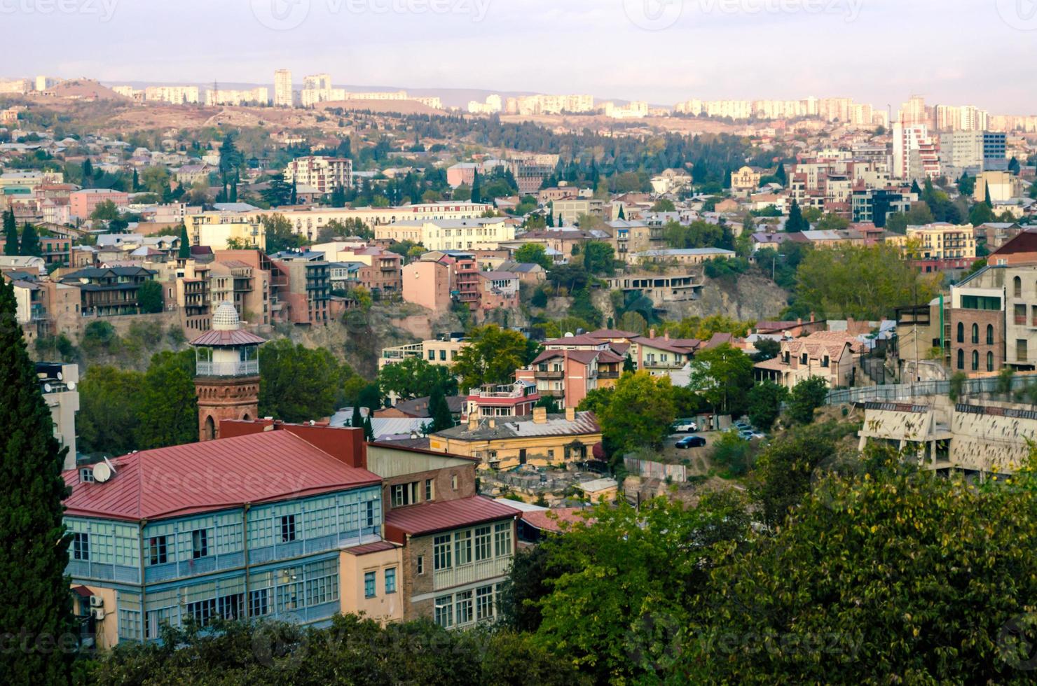 Aerial view of a city in Georgia photo