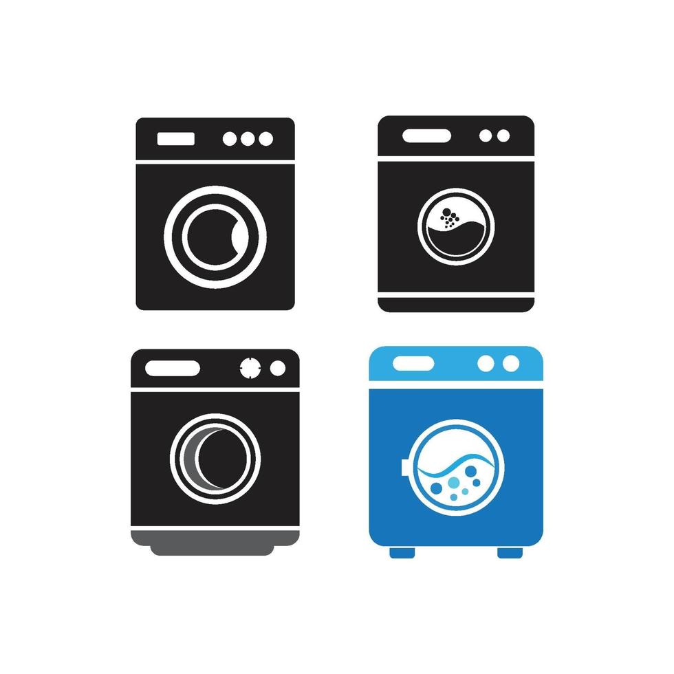 washing machine vector set