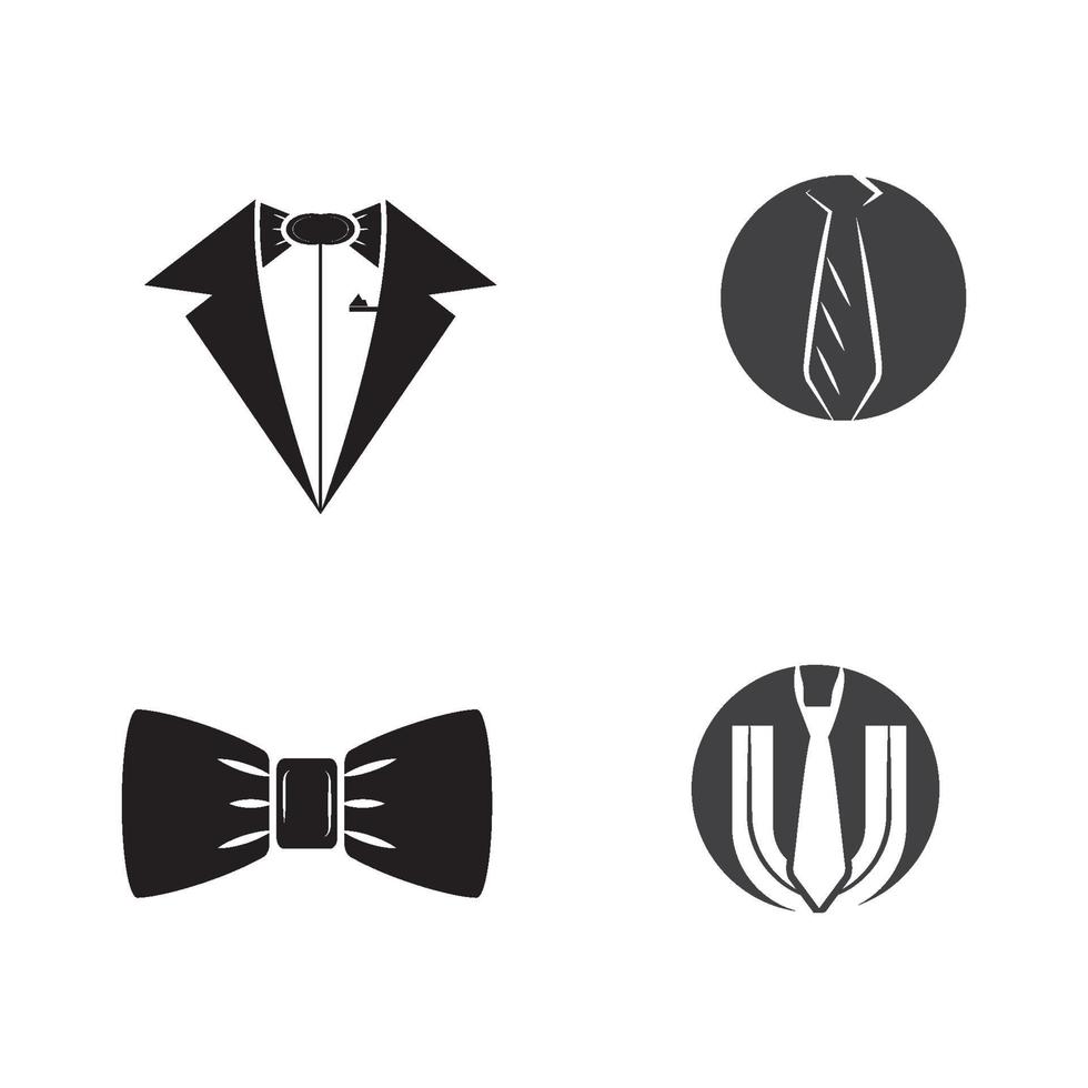 Set Tuxedo Logo Template vector symbol