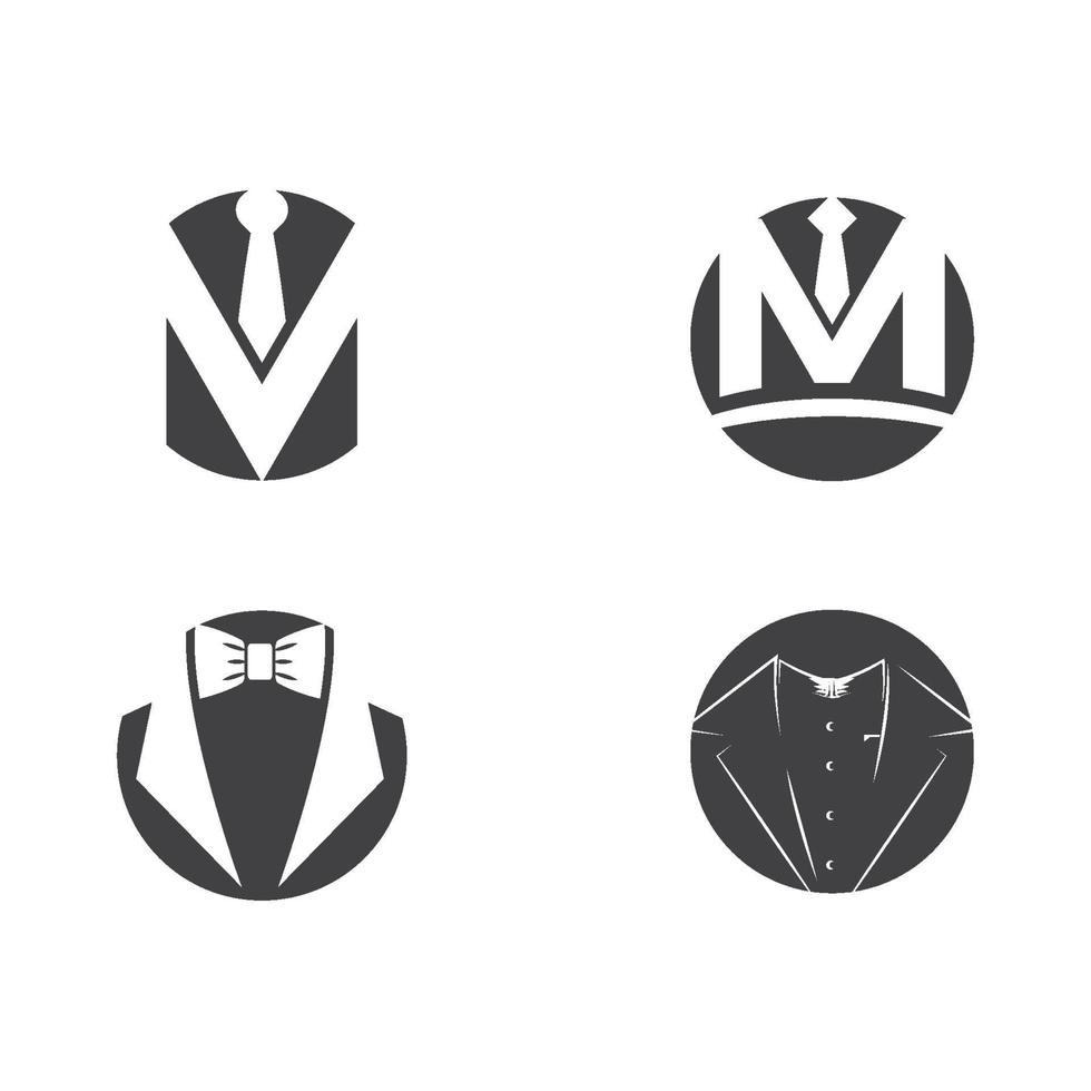 Set Tuxedo Logo Template vector symbol