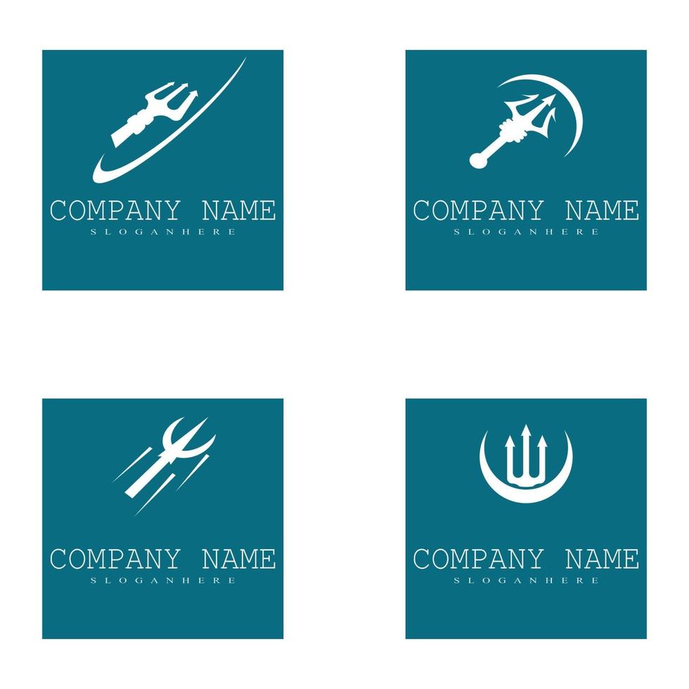 Trident logo templates vector