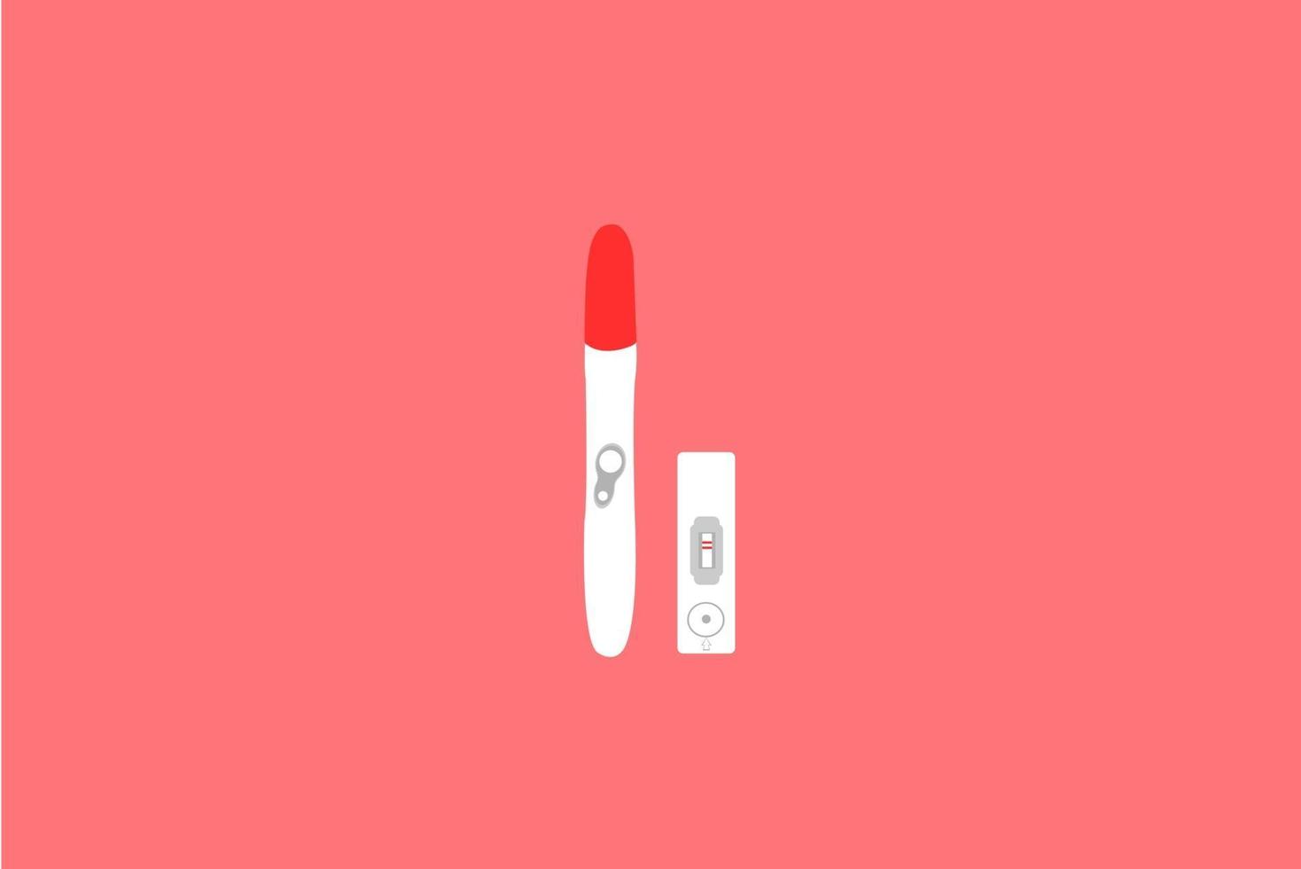 Vector illustration of two types pregnancy test kit or test pack