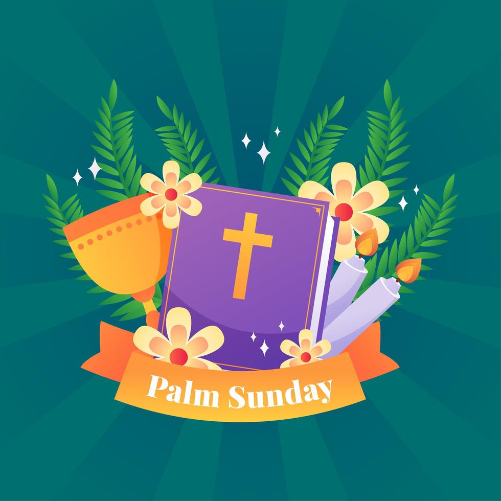 Palm Sunday concept vector