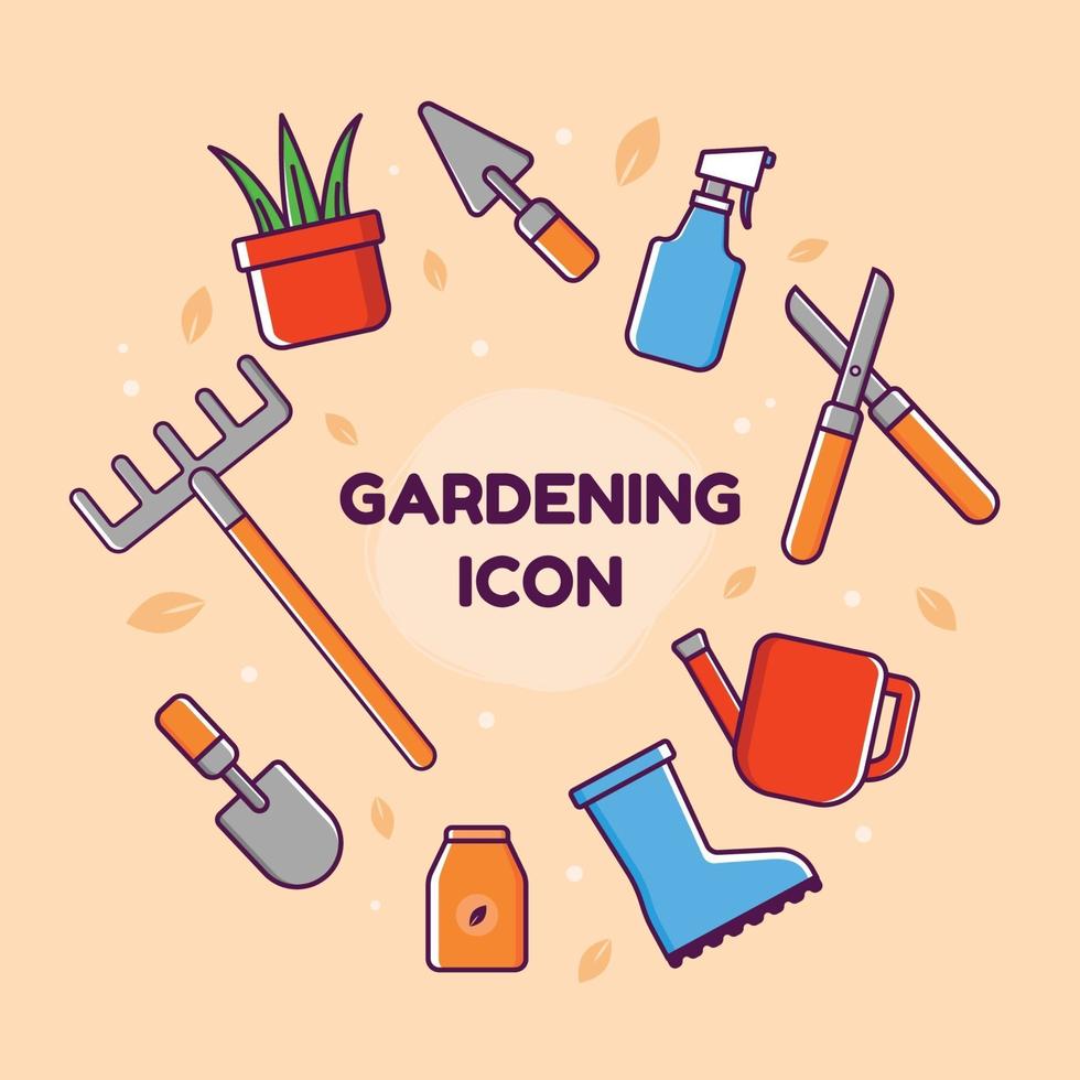 Gardening Icon Collection vector