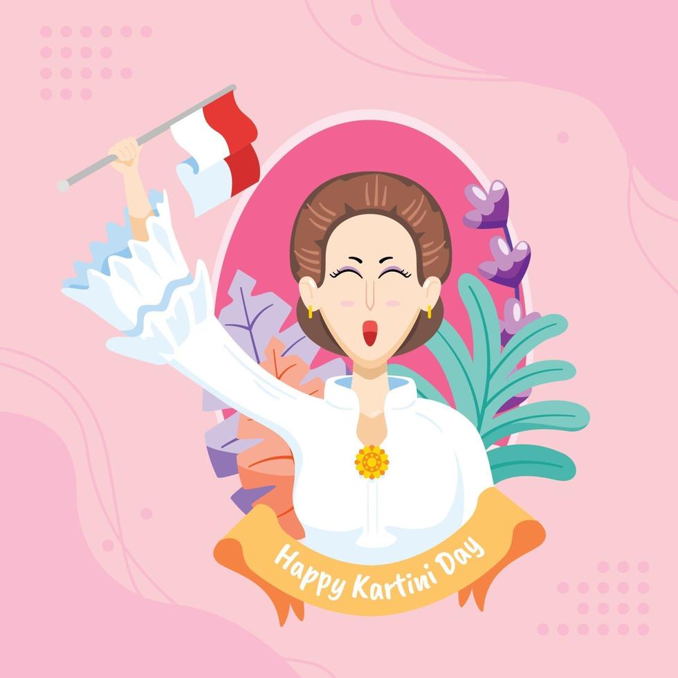 diseño de fondo del día de kartini vector