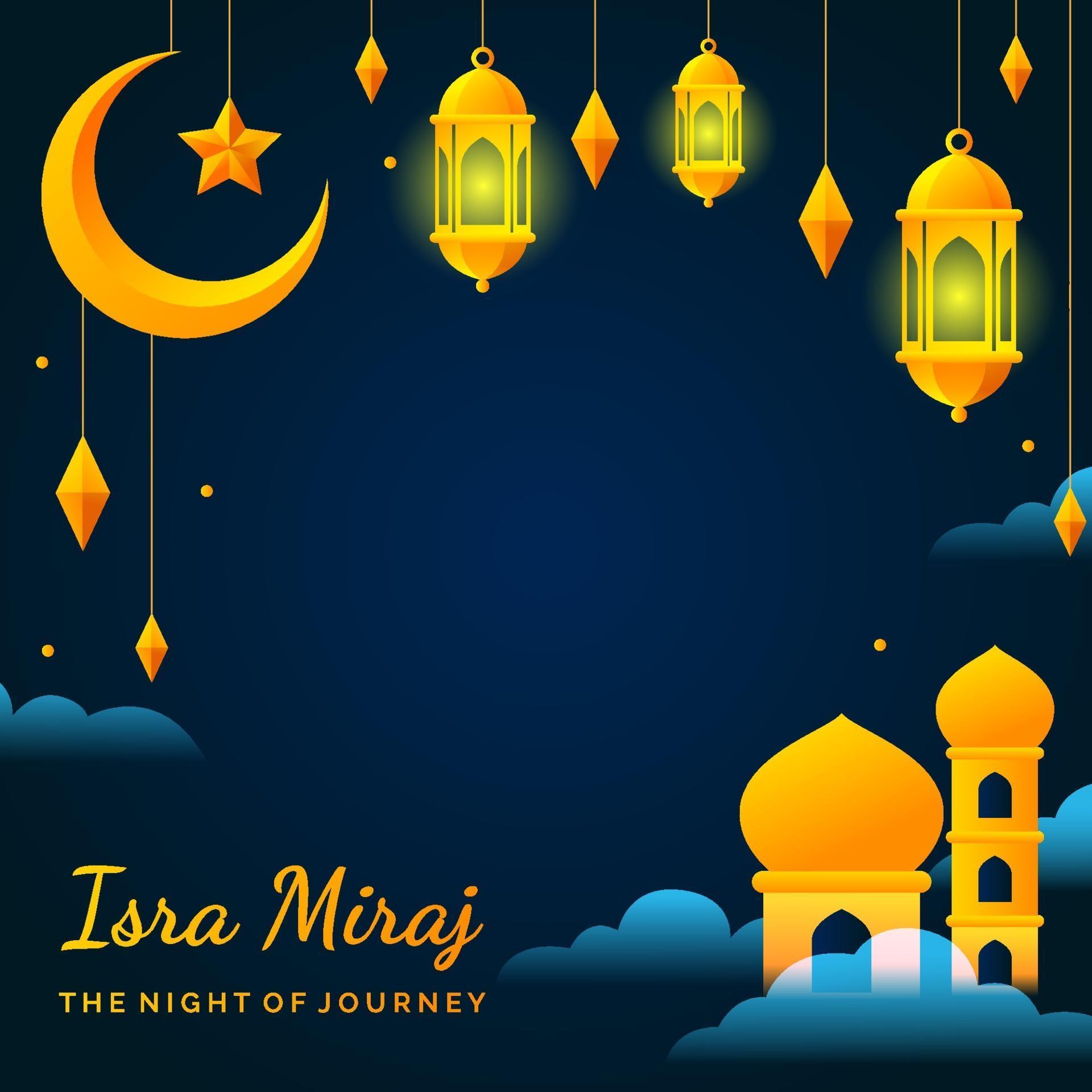 Isra Mi'raj Background Template 2204244 Vector Art at Vecteezy