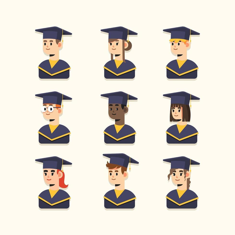 Minimalist College Graduation Icon vector