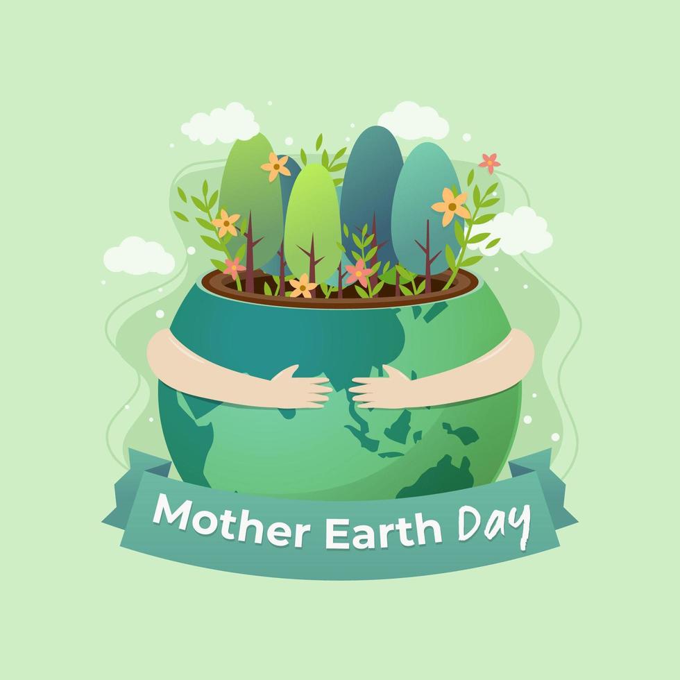 Mother Earth Day Background vector